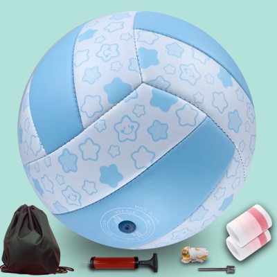 5号夜光蓝星星【豪华款】 中考专用 针网兜护腕气筒球包