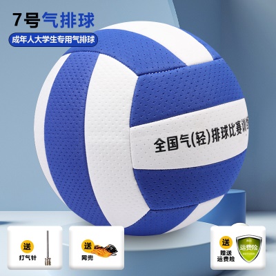 7号气排球大学生中老年蓝白 送气针网兜
