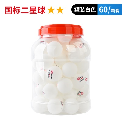 乒乓球（罐装白色60只） 国标二星