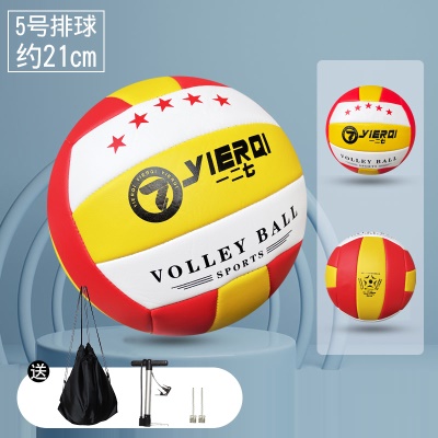 5号【排球】红+球包气针气筒