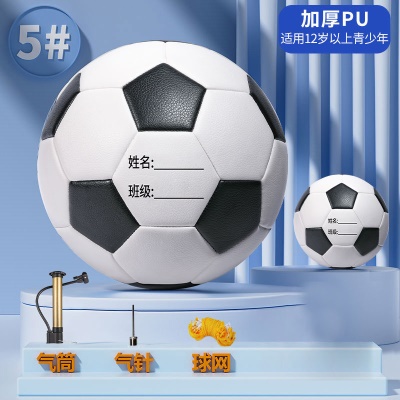 升级版【5号新款黑白】防爆PU耐磨送气针网兜气筒