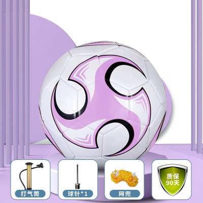 旋风紫色4号【适合5-10岁青少年用球】--pvc不破皮 含【足球-打气筒-气针-网兜