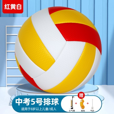 颗粒面【5号】红黄白（打气筒+网兜+气针）