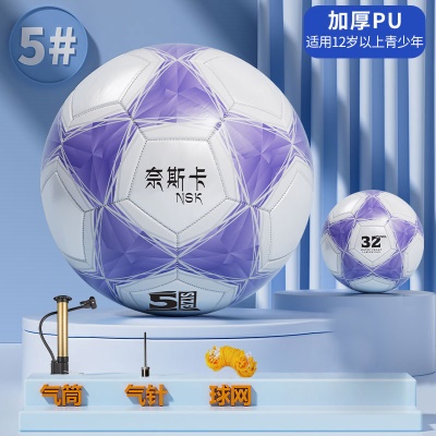 升级版【5号新款紫色】防爆PU耐磨送气针网兜气筒