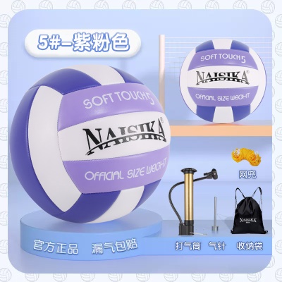 推荐5号紫白色【防爆加厚更耐用】送球袋气筒网兜气针