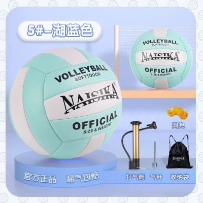 推荐5号湖蓝色【防爆加厚更耐用】送球袋气筒网兜气针
