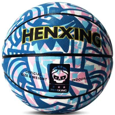 蓝色涂鸦7号【吸湿软皮】+气筒球针网兜球包