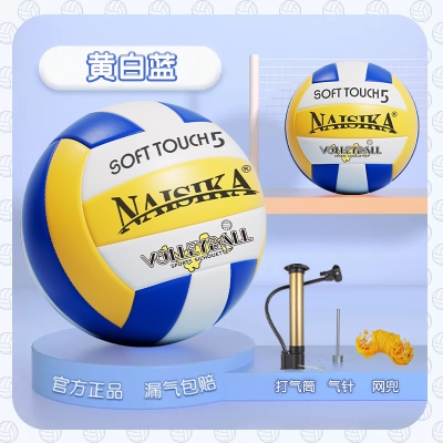 推荐加厚【5号黄白蓝】中考专用送气筒网兜气针