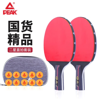 匹克2星套装【直拍双支】收藏加购送10个球+拍包