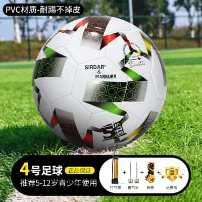 黑白色世界杯款4号【5-12岁青少年用球】-PVC不破皮