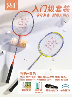 推荐旗舰款丨进阶级球拍2只+送赠品6球套装