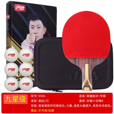 H9006直拍【送乒乓球+拍套】