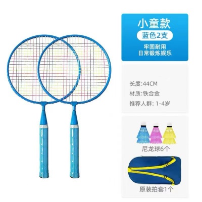 小童44cm梦幻蓝双拍+6个球+拍包
