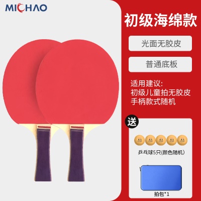 初级海绵款  5只三星球+拍包