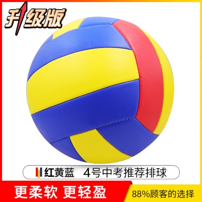 红黄蓝【升级款】4号加厚软皮（送气筒气针网兜）