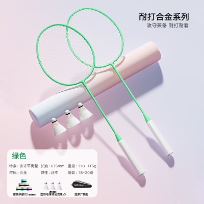 训练款【绿色】送3球/手胶/拍包